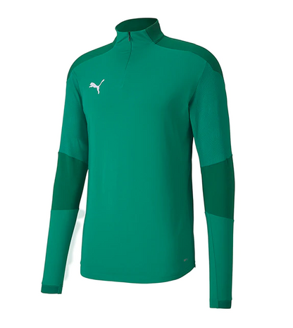 PUMA Final Training 1/4 Zip Top - Pepper / Power Green